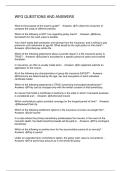 WFG QUESTIONS AND ANSWERS