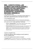 MBE - CONSTITUTIONAL LAW  ULTIMATE 2026 EXAM BLUEPRINT &vert; NEWEST ACTUAL QUESTIONS &vert; VERIFIED SOLUTIONS &vert; WELL ELABORATED &vert; GUARANTEED SUCCESS &vert; GRADED A&plus;