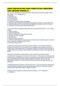 SAPPC CERTIFICATION FINAL EXAM ACTUAL QUESTIONS AND ANSWERS GRADED A&plus;