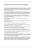 WFG REVIEW TEST QUESTIONS AND ANSWERS