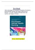 Test Bank Davis Advantage for Townsend&rsquo;s Essentials of Psychiatric Mental Health Nursing 11th Edition Author&colon;Karyn Morgan A&plus; Grade Complete With Questions And Answers All Chapters Covered