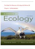 Test Bank For Elements of Ecology 9th Edition All Chapters - complete guide -latest version 2026 &lowbar;isbn9780321994912