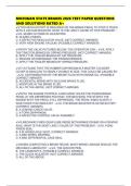 MICHIGAN STATE BRAKES 2026 TEST PAPER QUESTIONS AND SOLUTIONS RATED A&plus;