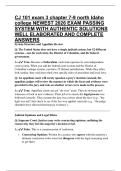 CJ 101 exam 3 chapter 7-9 north Idaho college NEWEST 2026 EXAM PASSING SYSTEM WITH AUTHENTIC SOLUTIONS WELL ELABORATED AND COMPLETE ANSWERS