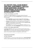 DC HISTORY FINAL EXAM NEWEST 2026 FINAL ASSESSMENT &vert; REPLICA EXAM QUESTIONS &vert; IN-DEPTH EVALUATIONS &vert; ELITE STUDENT CHOICE &vert; ERROR-FREE