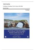 TEST BANK&lowbar;&lowbar;Evolutionary Psychology&colon; The New Science of the Mind 7th Edition by David M&period; Buss &comma; ISBN&colon; 9781032137919 &vert;All Chapters Included&vert; Guide A&plus;