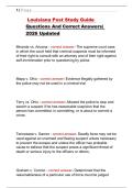 Louisiana POST Study Guide Questions And Correct Answers&vert; 2026 Updated