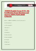 NIHSS-English Group E-V3 - 5th Certification Exam Questions and Answers 100&percnt; PASS&vert;2026 UPDATE