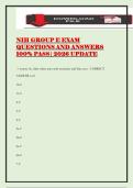 NIH GROUP E EXAM QUESTIONS AND ANSWERS 100&percnt; PASS&vert; 2026 UPDATE
