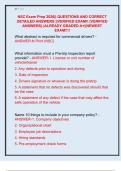 NSC Exam Prep 2026&vert;&vert; QUESTIONS AND CORRECT  DETAILED ANSWERS &vert;&vert;VERIFIED EXAM&excl;&excl; &lpar;VERIFIED  ANSWERS&rpar; &vert;ALREADY GRADED A&plus;&vert;&vert;NEWEST  EXAM&excl;&excl;&excl;&excl;