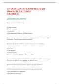 100 QUESTION CNOR PRACTICE EXAM COMPLETE SOLUTIONS 