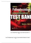 Test Bank for Porth's Pathophysiology&colon; Concepts of Altered Health States 10th Edition&comma; all Chapters by Tommie L&period; Norris and Rupa Lalchandani