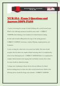 NUR 514 - Exam 1 Questions and Answers 100&percnt; PASS