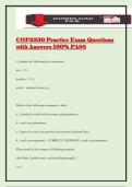 COP3330 Practice Exam Questions with Answers 100&percnt; PASS