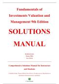 Complete Solutions Manual &mdash; Fundamentals of Investments&colon; Valuation and Management&comma; 9th Edition &mdash; Bradford D&period; Jordan &mdash; ISBN 9781260778632 &mdash; &lpar;All Chapters Covered 1&ndash;21&comma; Solutions Included&rpar;