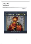 TEST BANK&lowbar;&lowbar;Exploring the Bible 2nd Edition by Stephen Harris &comma; ISBN&colon; 9780078038402 &vert;All Chapters Verified&vert; Guide A&plus;