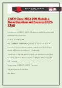 LSUS Chen- MBA 706 Module 4 Exam Questions and Answers 100&percnt; PASS