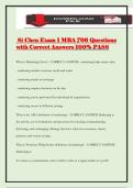 Si Chen Exam 1 MBA 706 Questions with Correct Answers 100&percnt; PASS