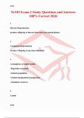 Nr103 Exam 2 Study Questions and Answers 100&percnt; Correct 2026