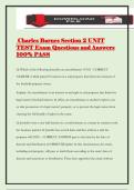 Charles Barnes Section 2 UNIT TEST Exam Questions and Answers 100&percnt; PASS