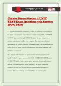 Charles Barnes Section 4 UNIT TEST Exam Questions with Answers 100&percnt; PASS