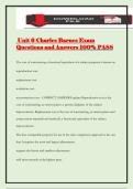 Unit 6 Charles Barnes Exam Questions and Answers 100&percnt; PASS