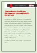 Charles Barnes Final Exam Questions and Answers Graded A&plus; 100&percnt; PASS