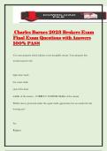 Charles Barnes 2023 Brokers Exam Final Exam Questions with Answers 100&percnt; PASS