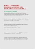 BOSR DCF STUDY GUIDE QUESTIONS & ANSWERS WITH COMPLETE SOLUTIONS GRADED A&plus;
