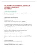CNOR EXAM PREP 700 QUESTIONS WITH COMPLETE SOLUTIONS