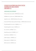 CNOR EXAM PREPARATION WITH COMPLETE SOLUTIONS GRADED A&plus;