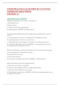 CNOR PRACTICE EXAM PREP BY CCI WITH COMPLETE SOLUTIONS