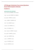 ATI Dosage Calculation Conversions Questions Exam With Complete Solutions
