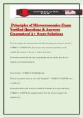 Principles of Microeconomics Exam Verified Questions & Answers Guaranteed A&plus; Score Solutions