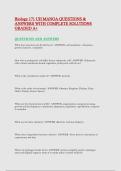 Biology 171 UH MANOA QUESTIONS & ANSWERS WITH COMPLETE SOLUTIONS GRADED A&plus;