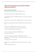 APEA 3P Exam Quizzes Exam With Complete Solutions Graded A&plus;