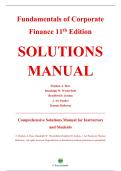 Complete Solutions Manual &mdash; Fundamentals of Corporate Finance&comma; 11th Canadian Edition &mdash; Stephen A&period; Ross &mdash; ISBN 9781260881387 &mdash; &lpar;All Chapters Covered 1&ndash;26&comma; Solutions Included&rpar;