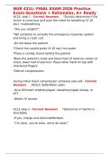 NUR 431L FINAL EXAM 2026 Practice Exam Questions &plus; Rationales&comma; A&plus; Ready