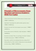 Principles of Microeconomics Exam Questions and Answers Graded A&plus; 2025 New Update