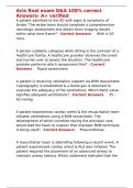 Acls final exam Q&A 100- correct Answers- A&plus; verified