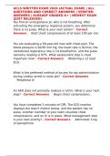 ACLS WRITTEN EXAM 2026 &lpar;ACTUAL EXAM&rpar; ALL QUESTIONS AND CORRECT ANSWERS VERIFIED