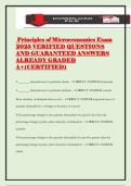Principles of Microeconomics Exam 2025 VERIFIED QUESTIONS AND GUARANTEED ANSWERS ALREADY GRADED A&plus;&lpar;CERTIFIED&rpar;
