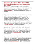 American Red Cross-ACLS-Final 2026 Practice Exam Questions &plus; Rationales&comma; A&plus; Ready&period;
