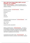 HSC 350 Final Exam Q&A 100- correct Answers- A&plus; verified&period;