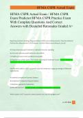 HFMA CSPR Exam &ndash; Practice Exam Questions with Correct Answers and Detailed Rationales