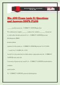 Bio 400 Exam &lpar;quiz 5&rpar; Questions and Answers 100&percnt; PASS