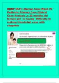Actual and accurate &colon;NRNP 6541 i-Human Case Week &num;7 Pediatric Primary Care Clinical Case Analysis &comma;a 22 months old female girl is having Difficulty in making friends