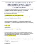 NGN ATI R MED SURG PROCTORED EXAM 2026 VERSION QUESTIONS WITH VERIFIED DETAILED ANSWERS &lpar;100&percnt; CORRECT ANSWERS&rpar;&sol;A&plus; GRADE