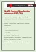 bio 400 Chemistry Exam Questions and Answers 100&percnt; PASS