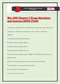 Bio 400 Chapter 1 Exam Questions and Answers 100&percnt; PASS